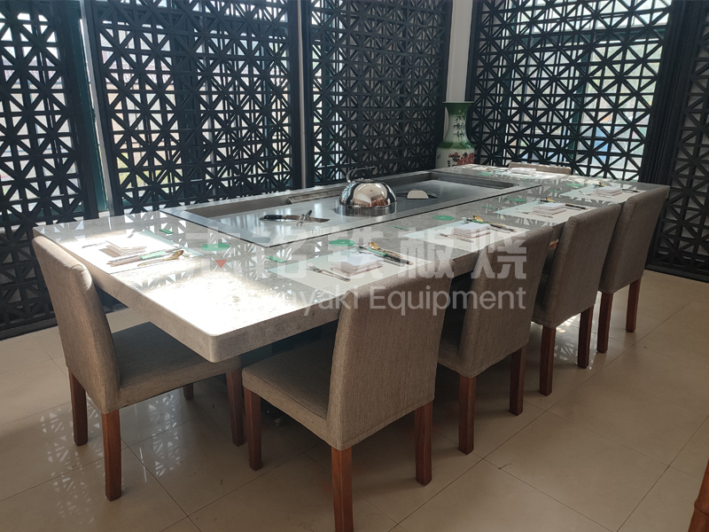 志铭铁板烧设备大理石台面图片大全